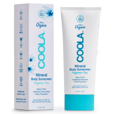 COOLA  lotion solaire minérale pour le corps FPS 50 sans parfum