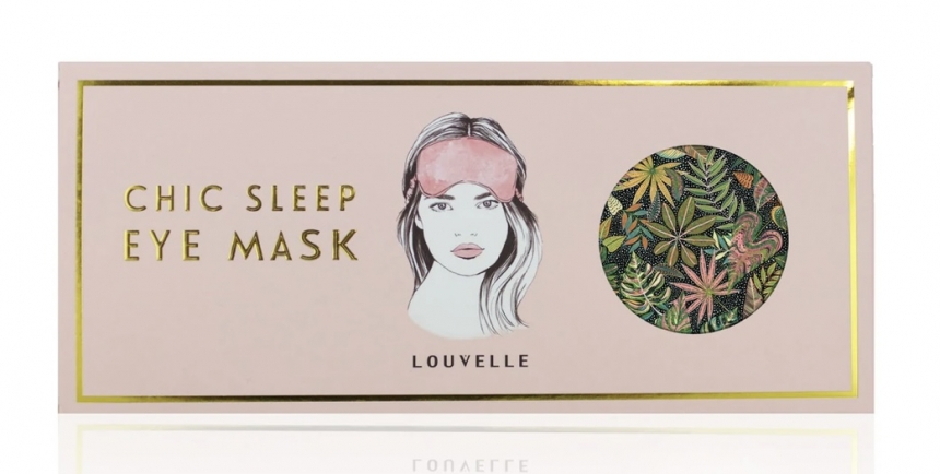 LOUVELLE - Masque pour les yeux Chloé soyeux et soyeux TROPICAL LEAVES