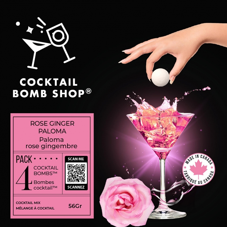 COCKTAIL BOMB SHOP - Paloma Rose Gingembre (paquet de 4)