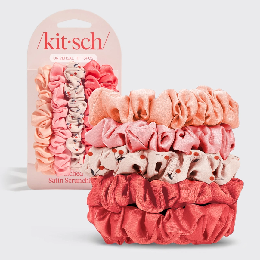 KITSCH - LOT DE 5 CHOUCHOU EN SATIN