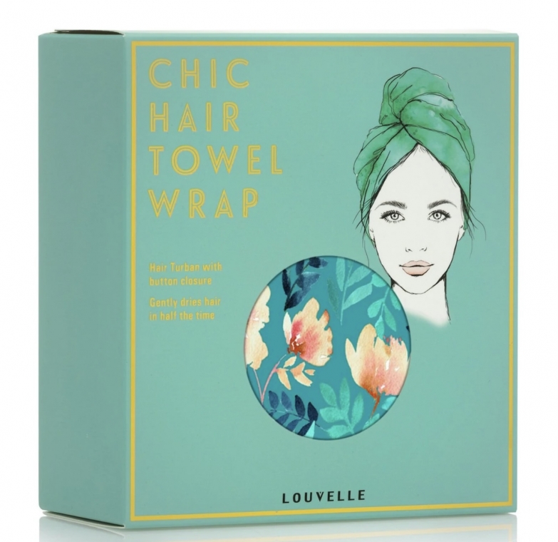 LOUVELLE - Serviette pour les cheveux de luxe POOLSIDE PEONEY