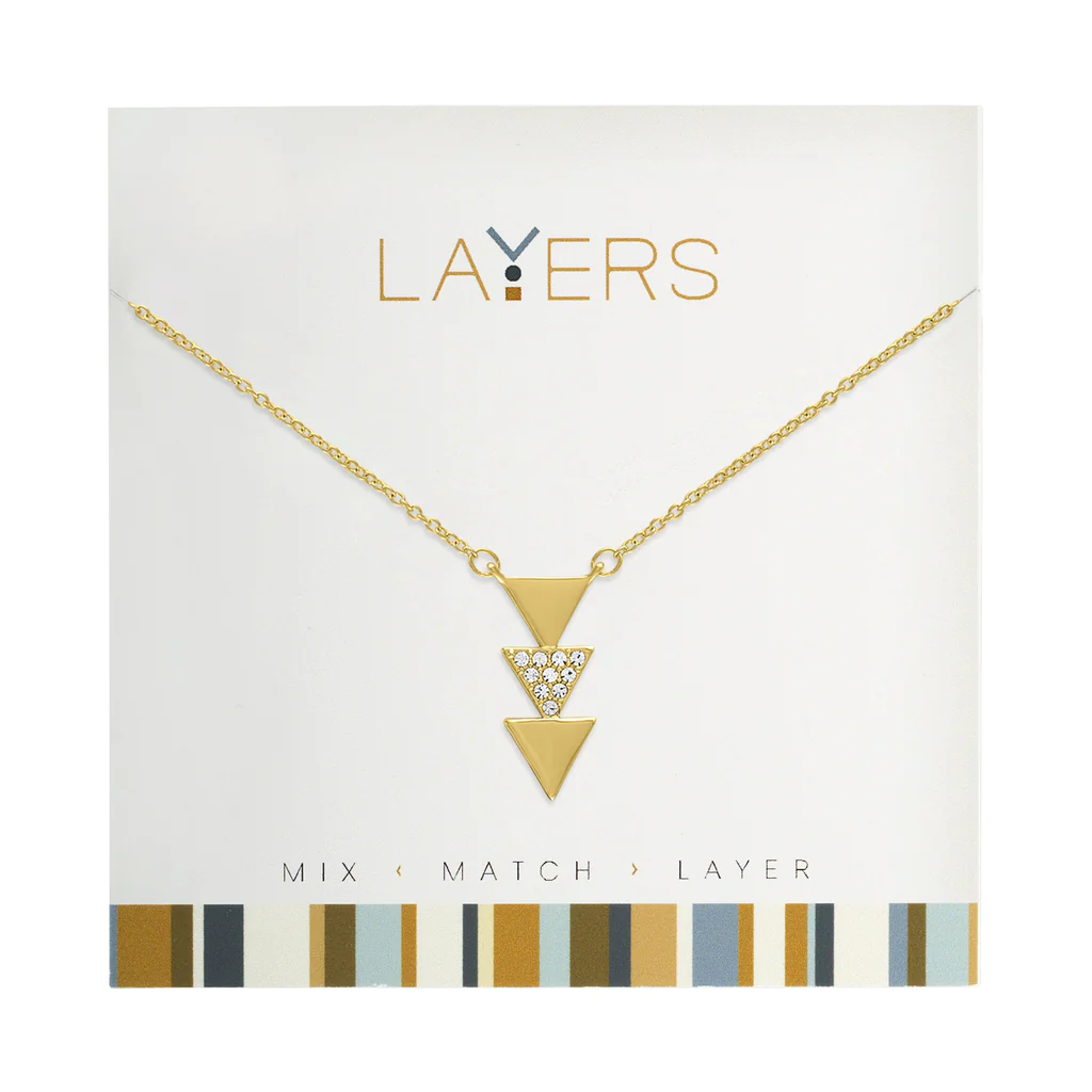 LAYERS - Collier Or - TRIO DE TRIANGLE