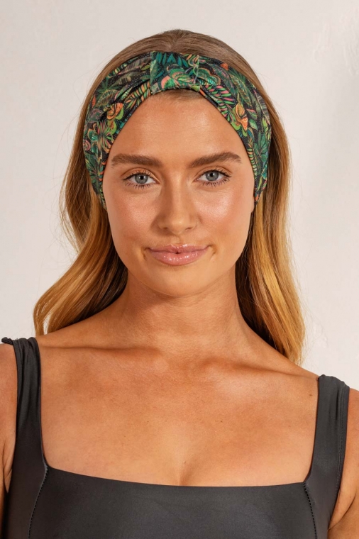 LOUVELLE - Bandeau SERAPHINE en Feuilles Tropicales