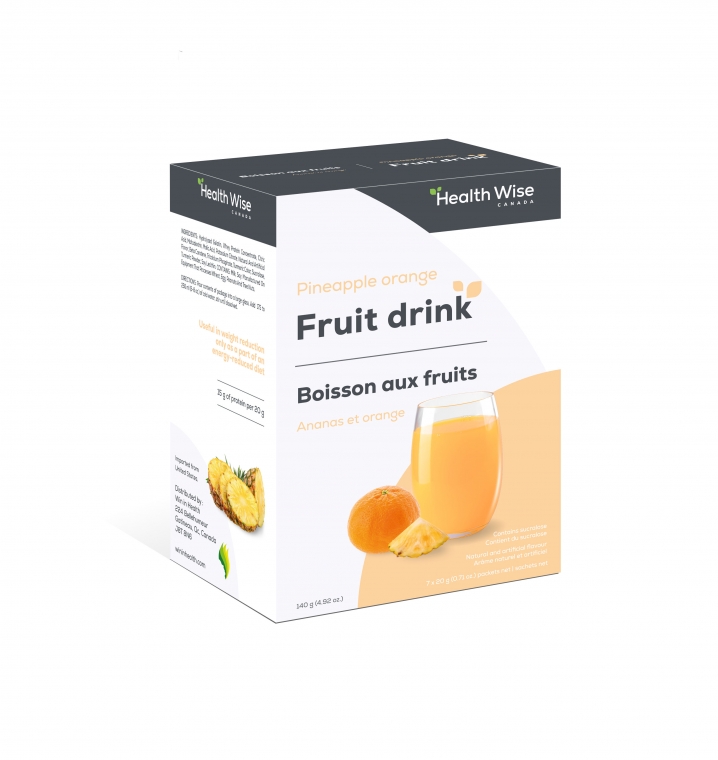 HEALTH WISE -Boisson aux fruits: Ananas et orange