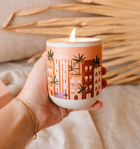 MIMI&AUGUST - Topaze bougie réutilisable 8 oz