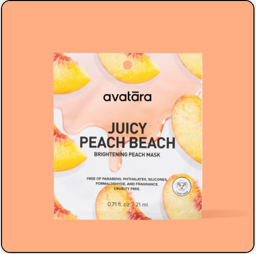 AVATARA - Masque éclaircissant à la pêche " Juicy Peach Beach "