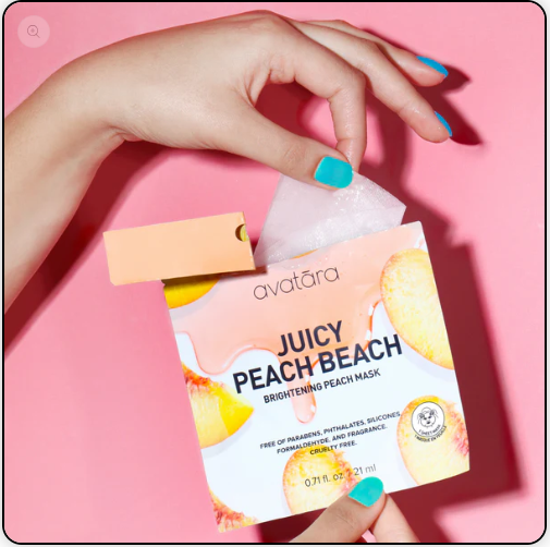AVATARA - Masque éclaircissant à la pêche " Juicy Peach Beach "