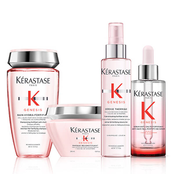 Kerastase - Routine Genesis pour cheveux affaiblis, aux racines grasses et longueurs sèches.